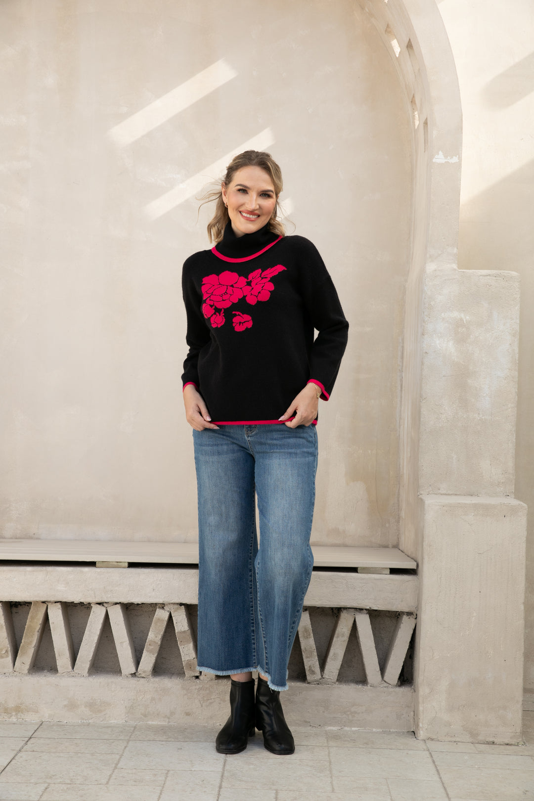 Rosevine Elegance Turtleneck