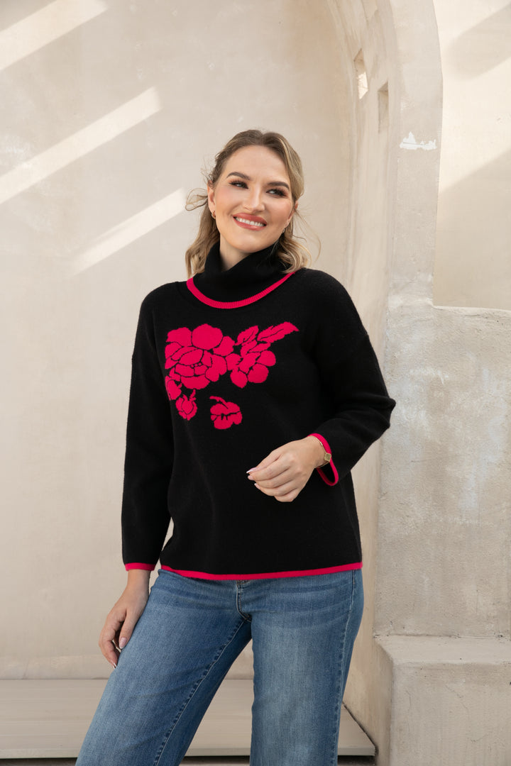 Rosevine Elegance Turtleneck