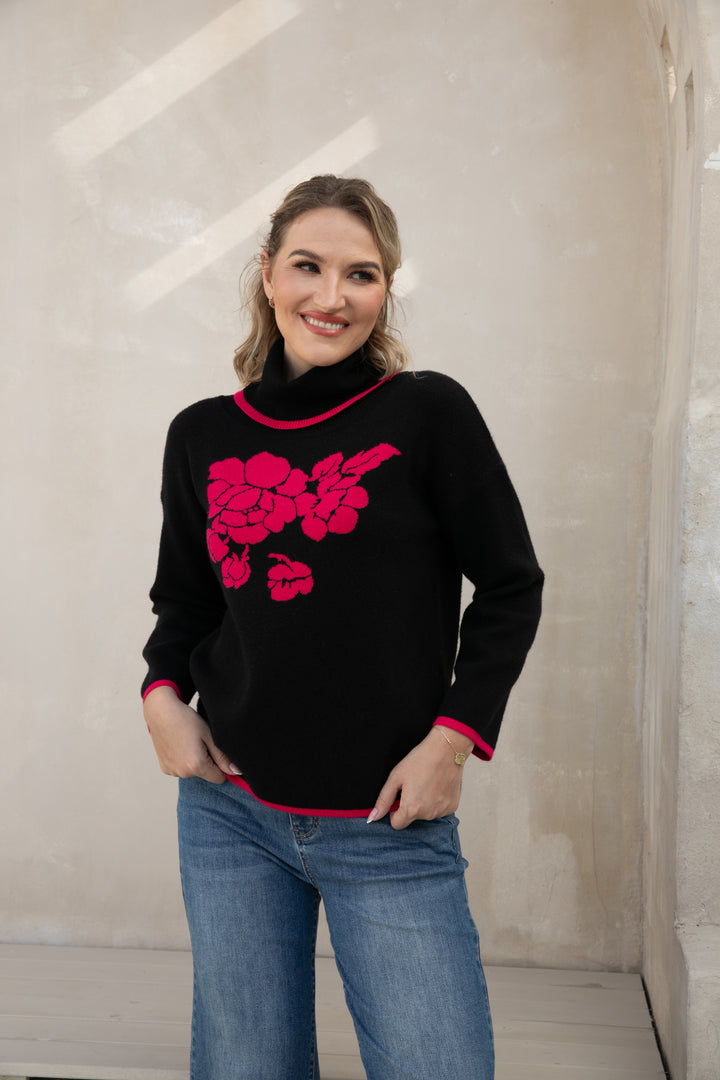 Rosevine Elegance Turtleneck