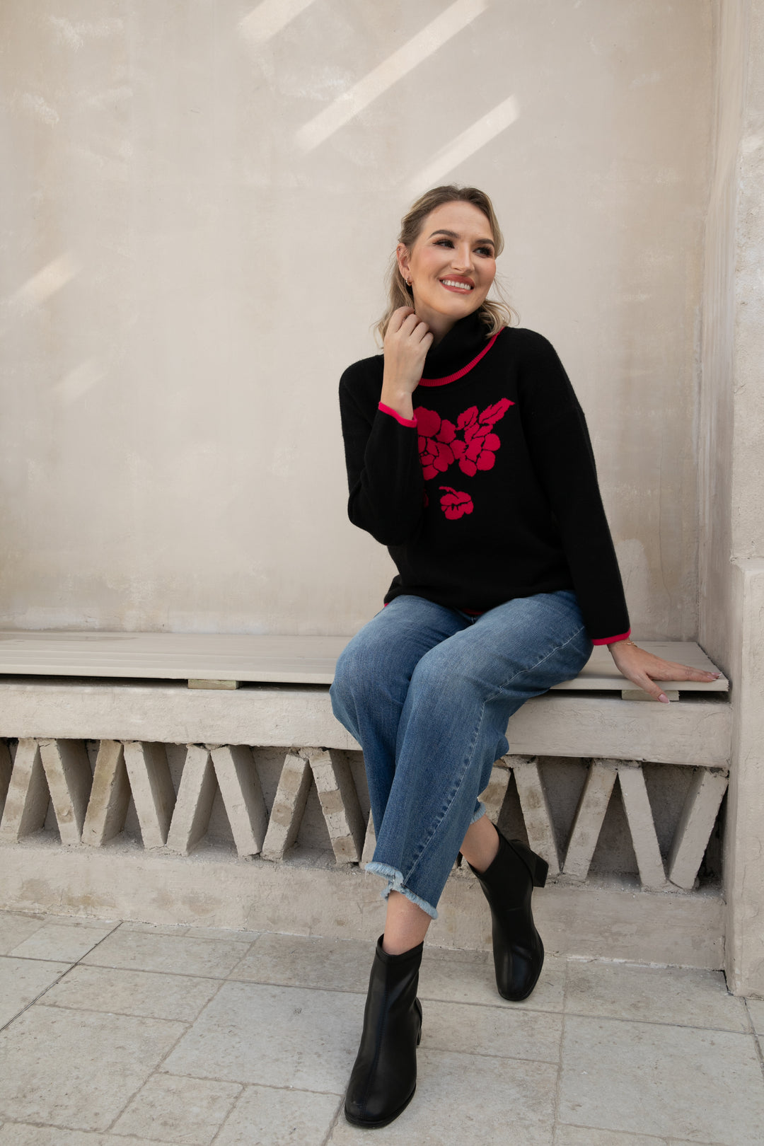 Rosevine Elegance Turtleneck