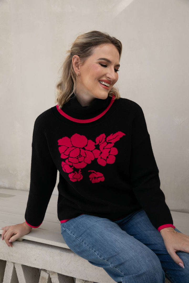 Rosevine Elegance Turtleneck