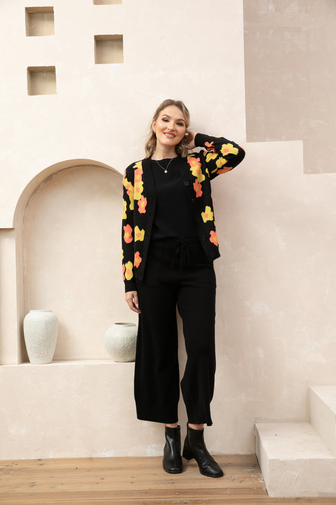 Retro Floral Cardigan