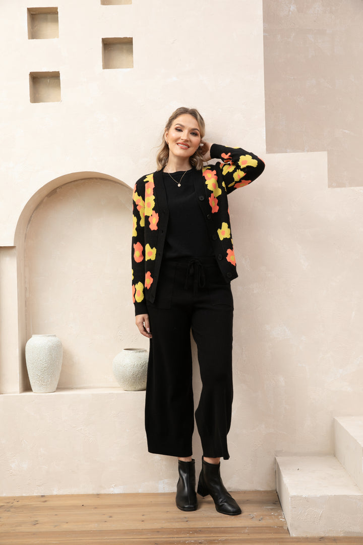 Retro Floral Cardigan