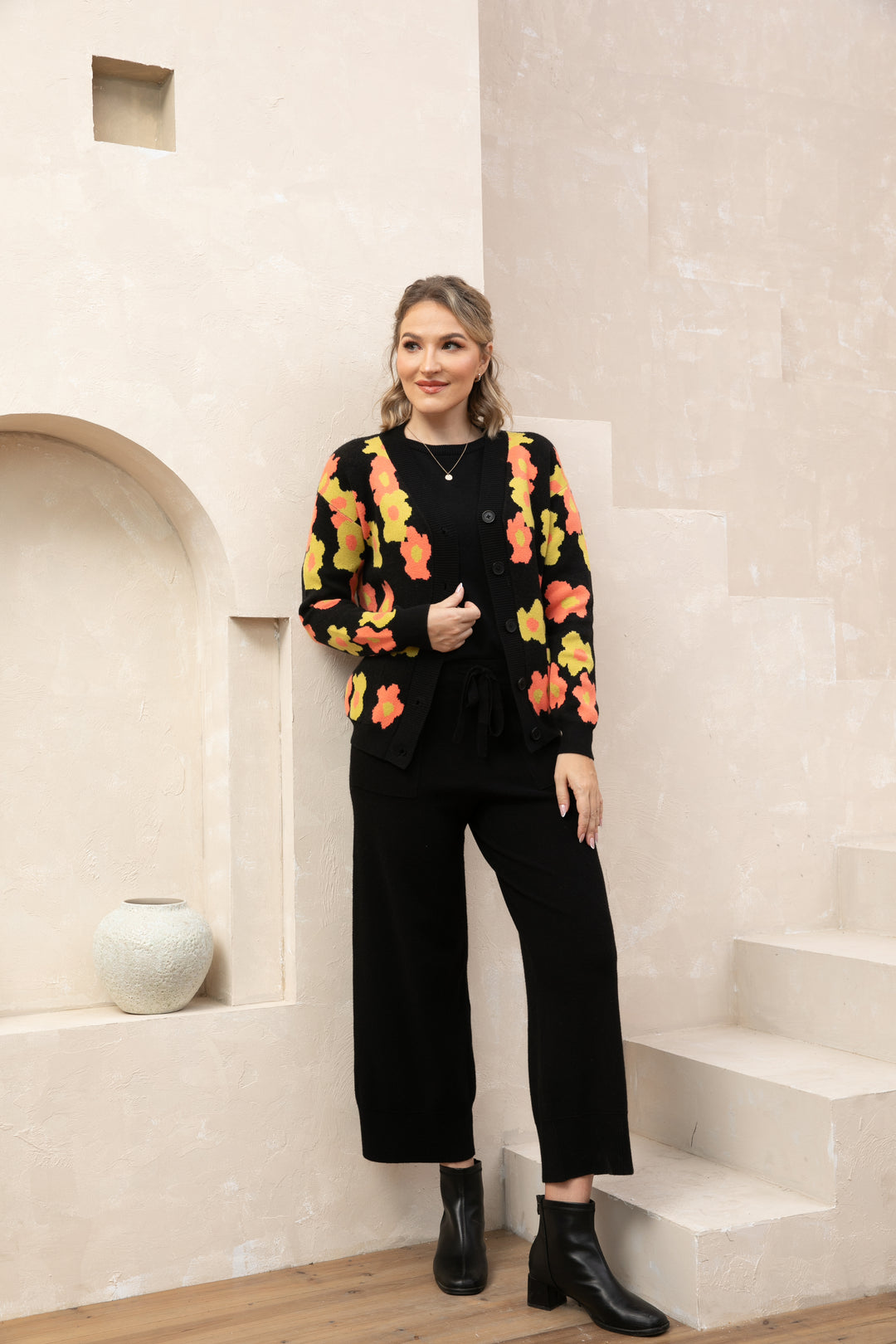 Retro Floral Cardigan