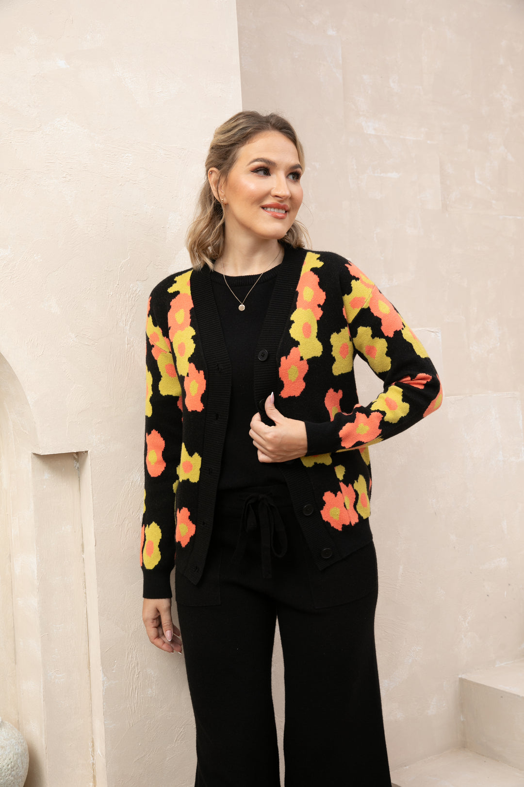 Retro Floral Cardigan