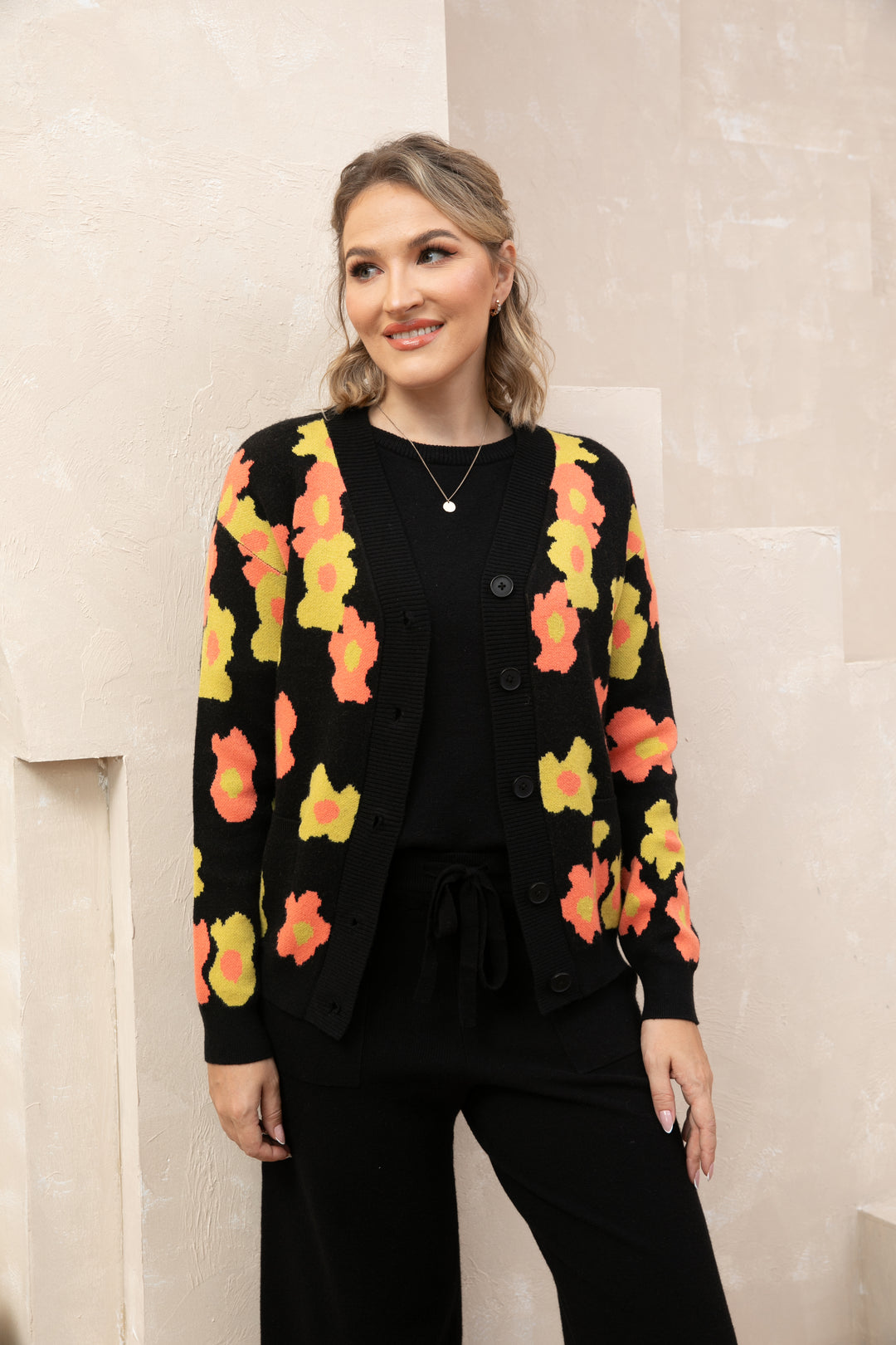 Retro Floral Cardigan