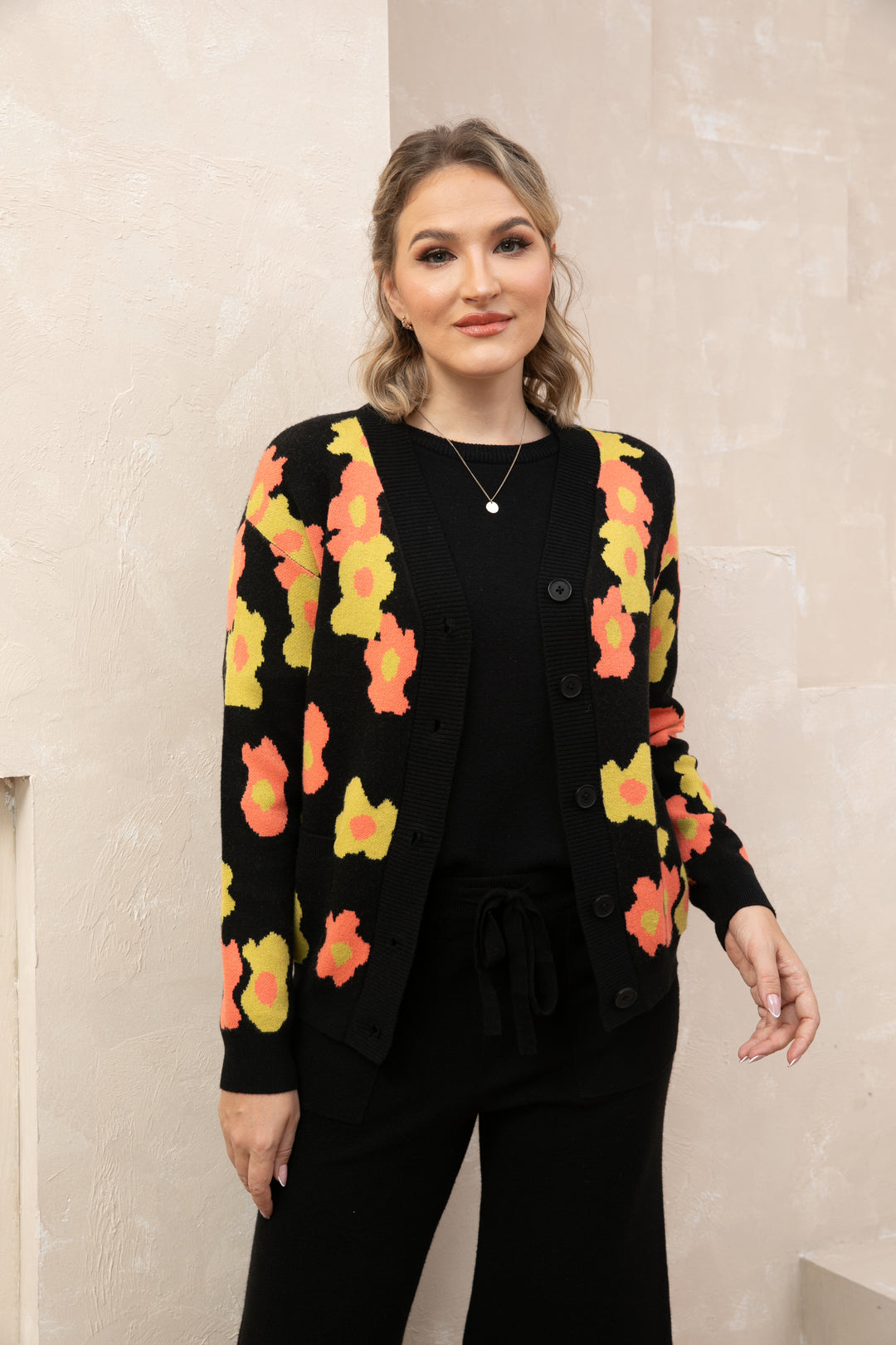 Retro Floral Cardigan