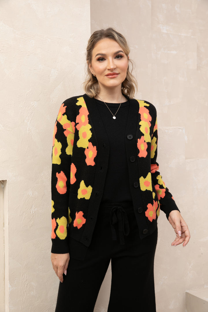 Retro Floral Cardigan