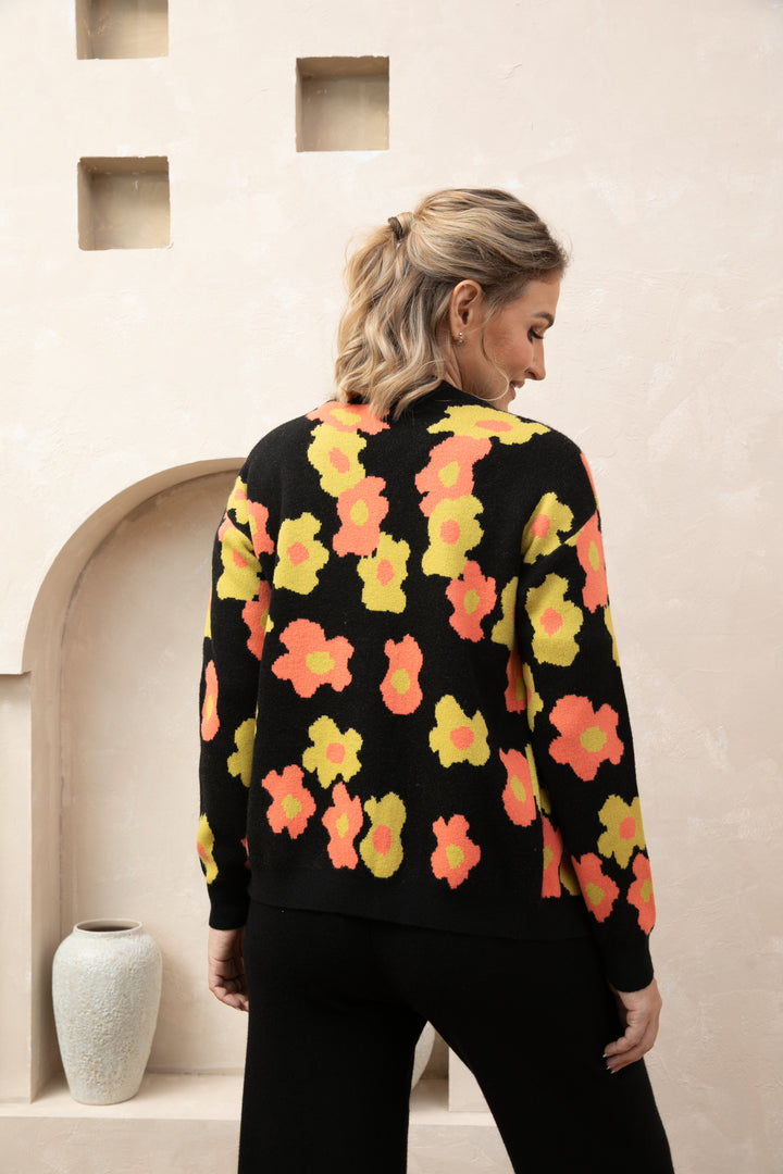 Retro Floral Cardigan