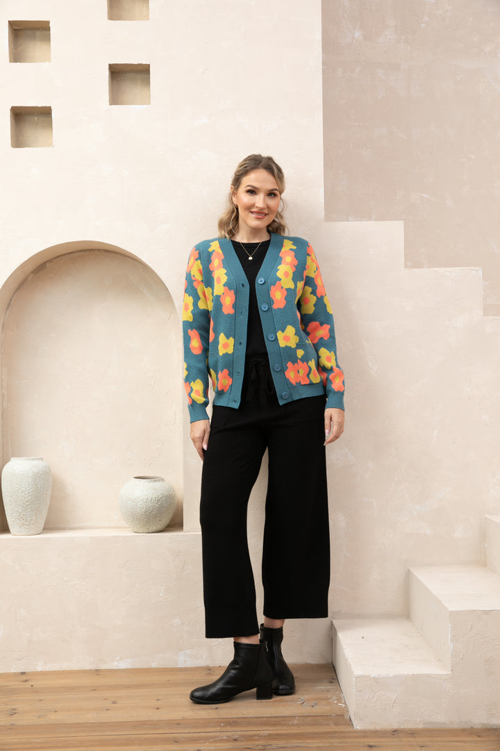 Retro Floral Cardigan