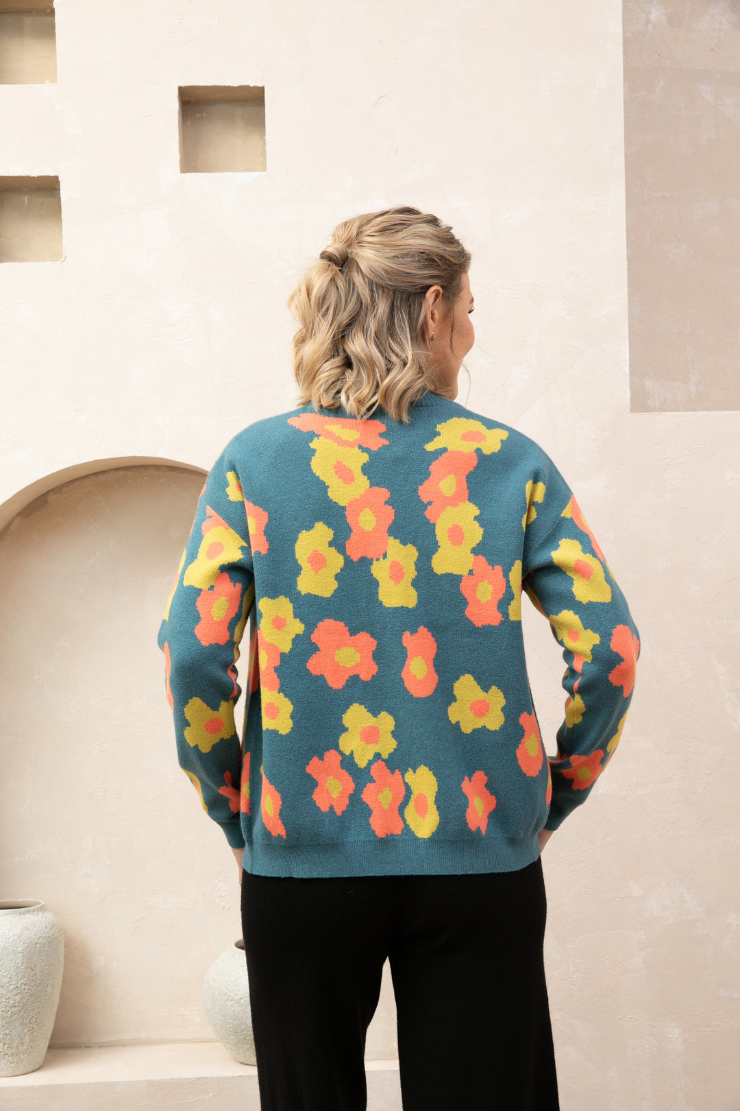 Retro Floral Cardigan