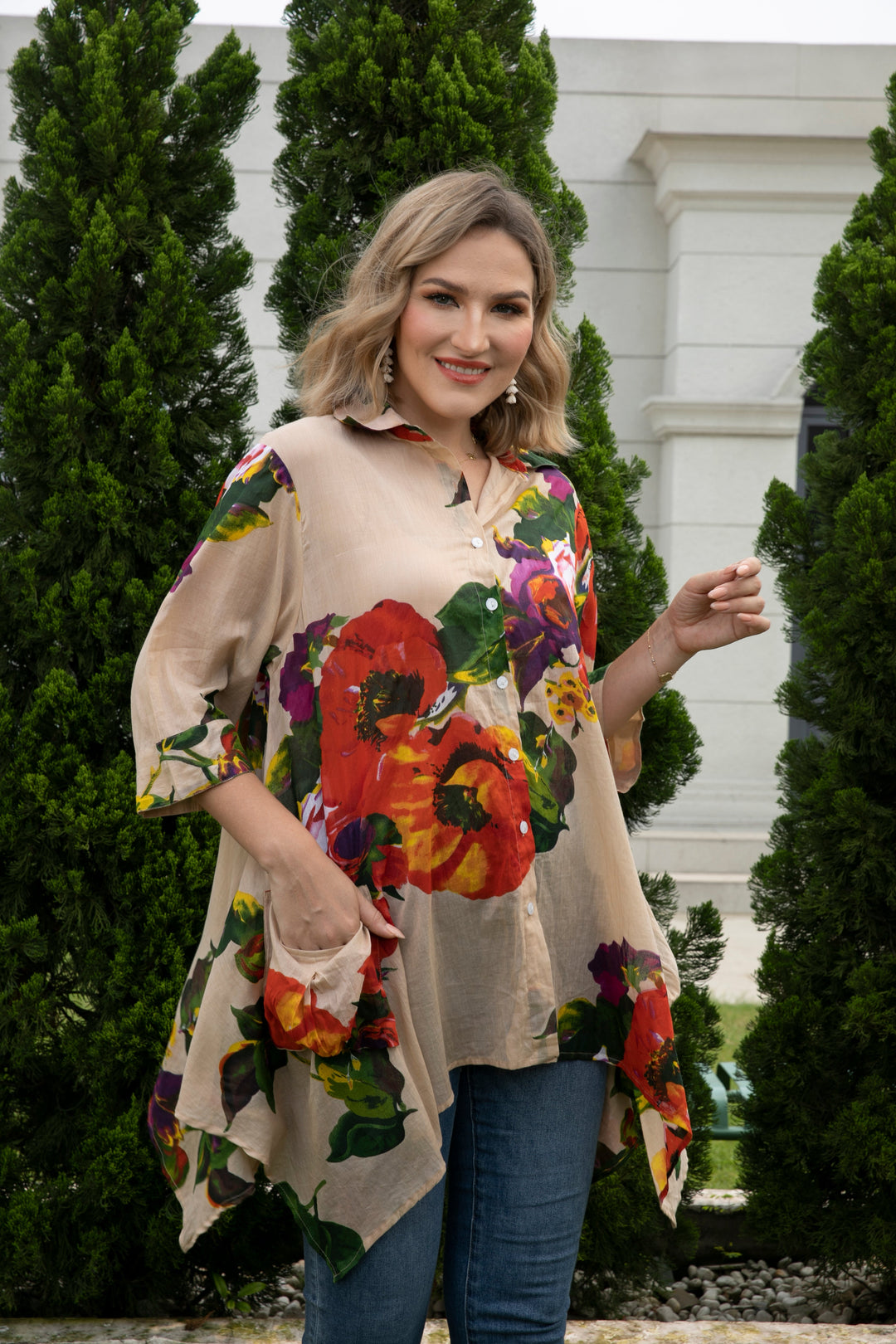 Linda's Printed Cotton Top