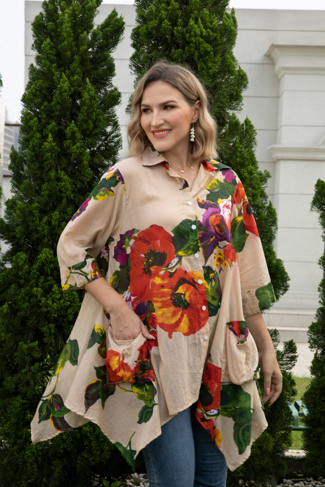 Linda's Printed Cotton Top