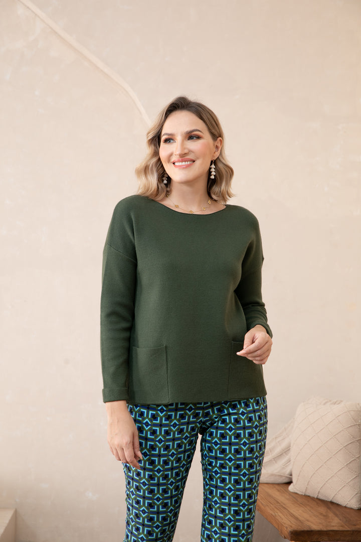 Cashmere Feel Knitted Round neck