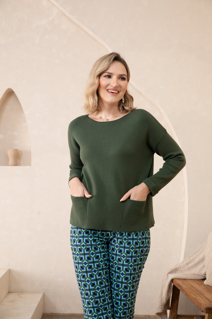 Cashmere Feel Knitted Round neck