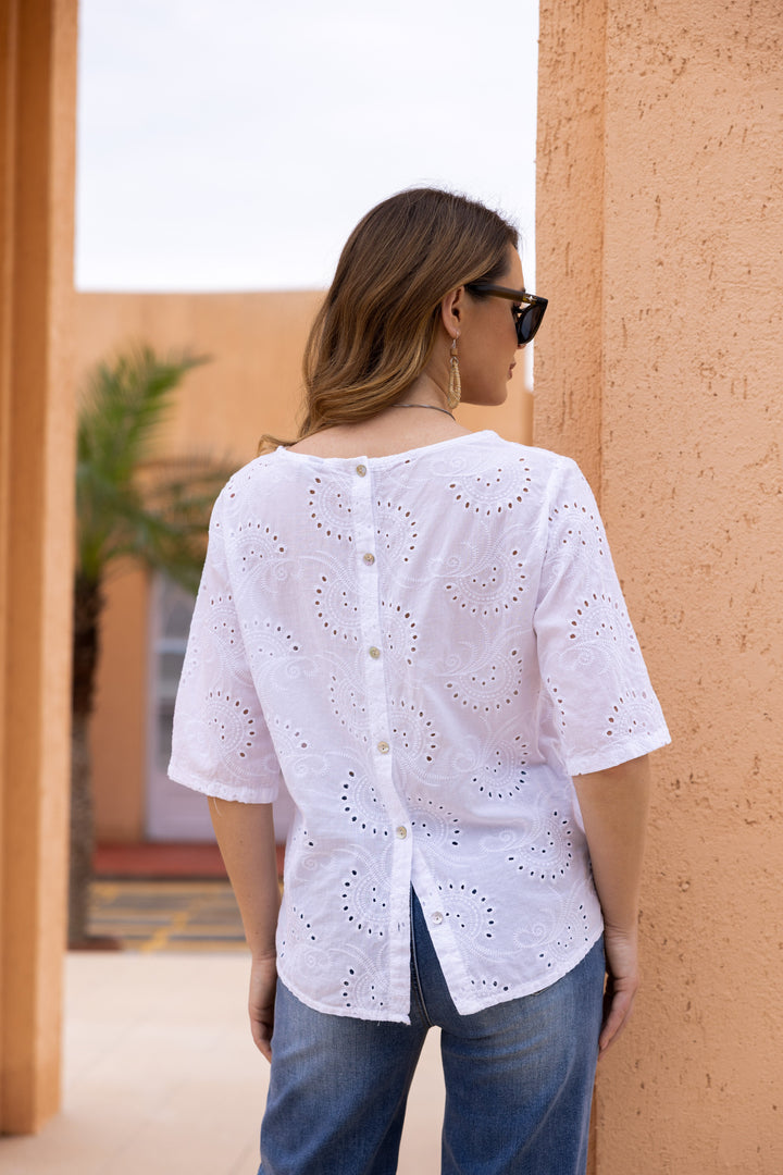 Eva’s Eyelet Charm Top