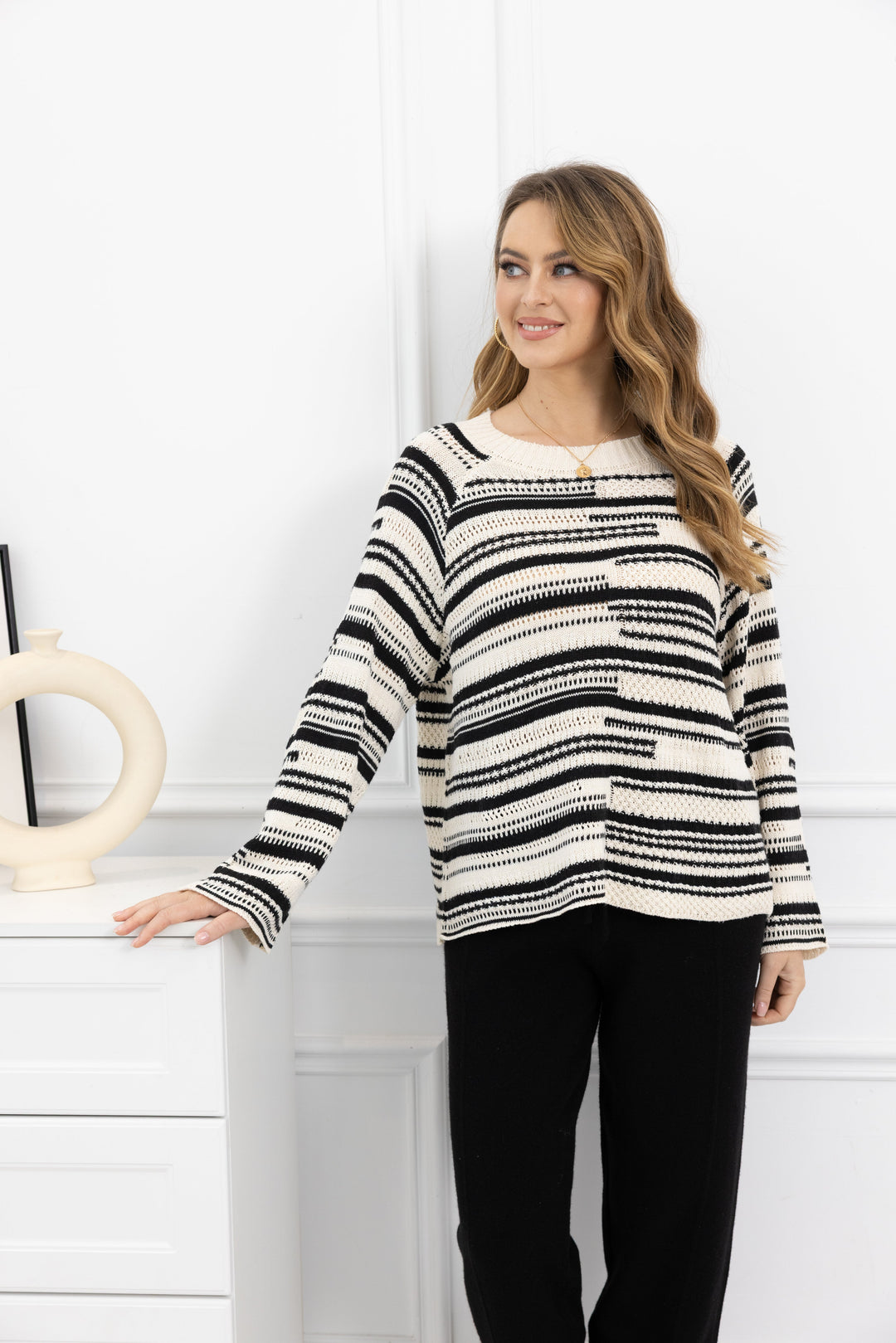 Jessica's Two Tone Knit Sweater