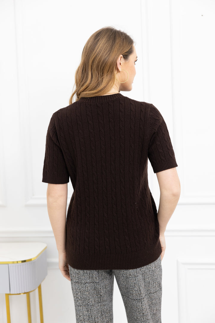 Anastasia's Cable Knit Top
