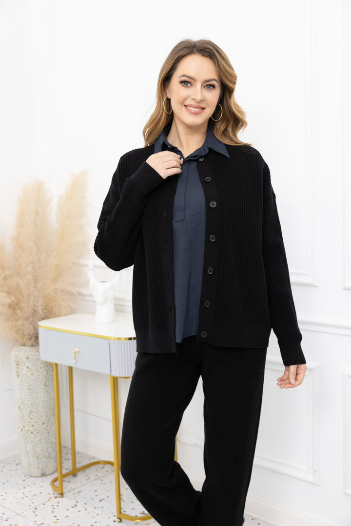 Melissa's Ribbed Cardigan