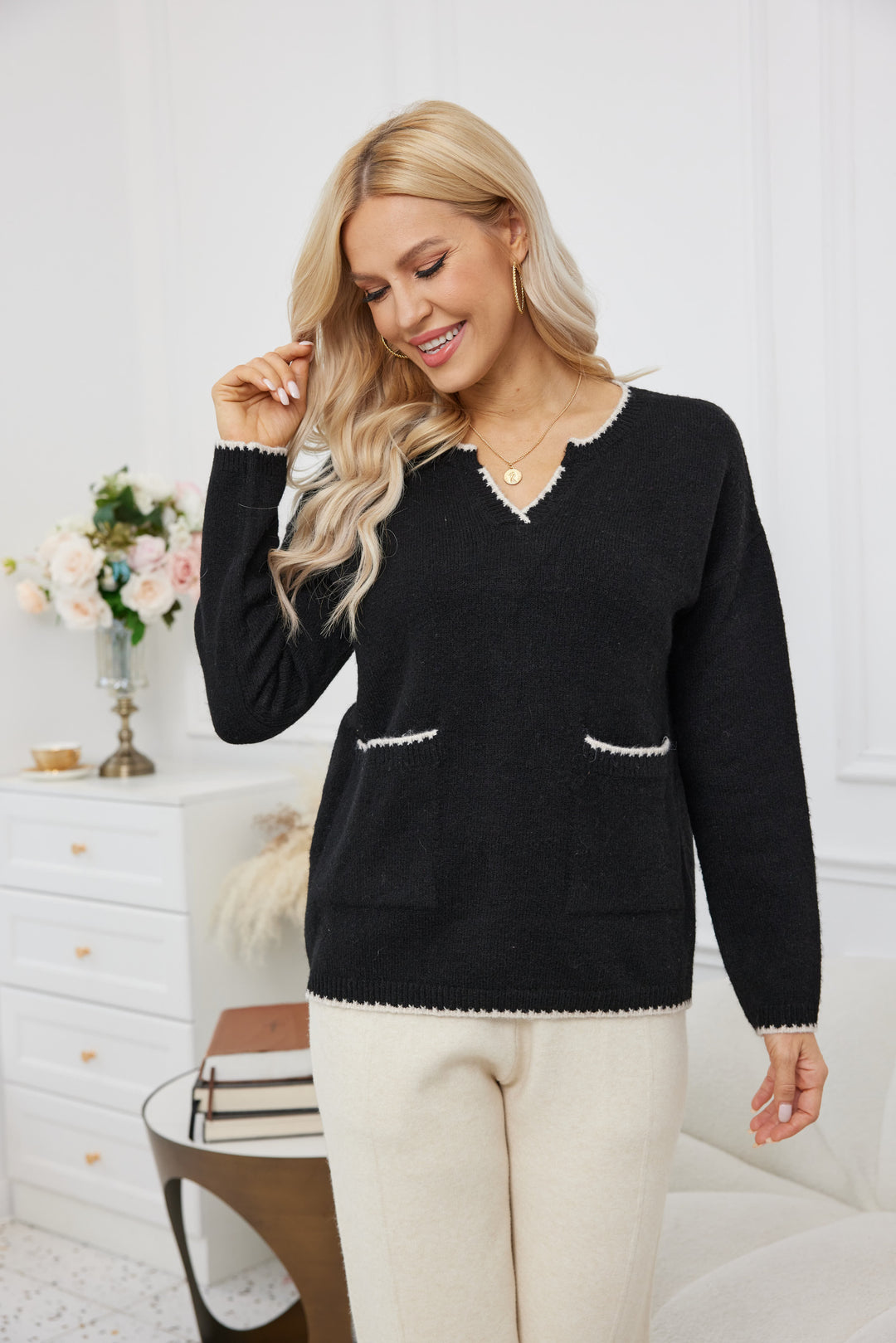 Parisian Trim Sweater