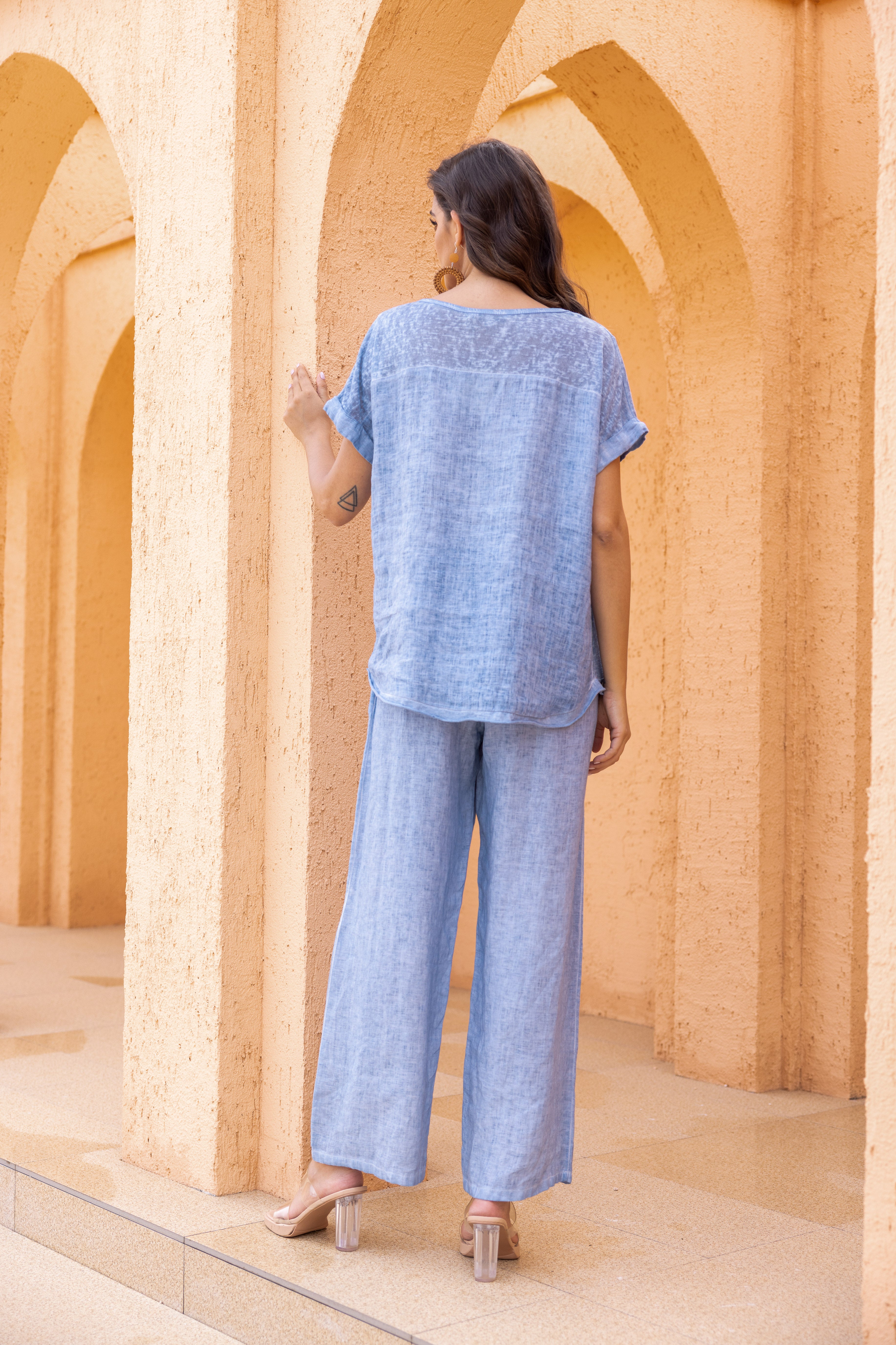 Cold Wash Linen Pants – Orange fashion village