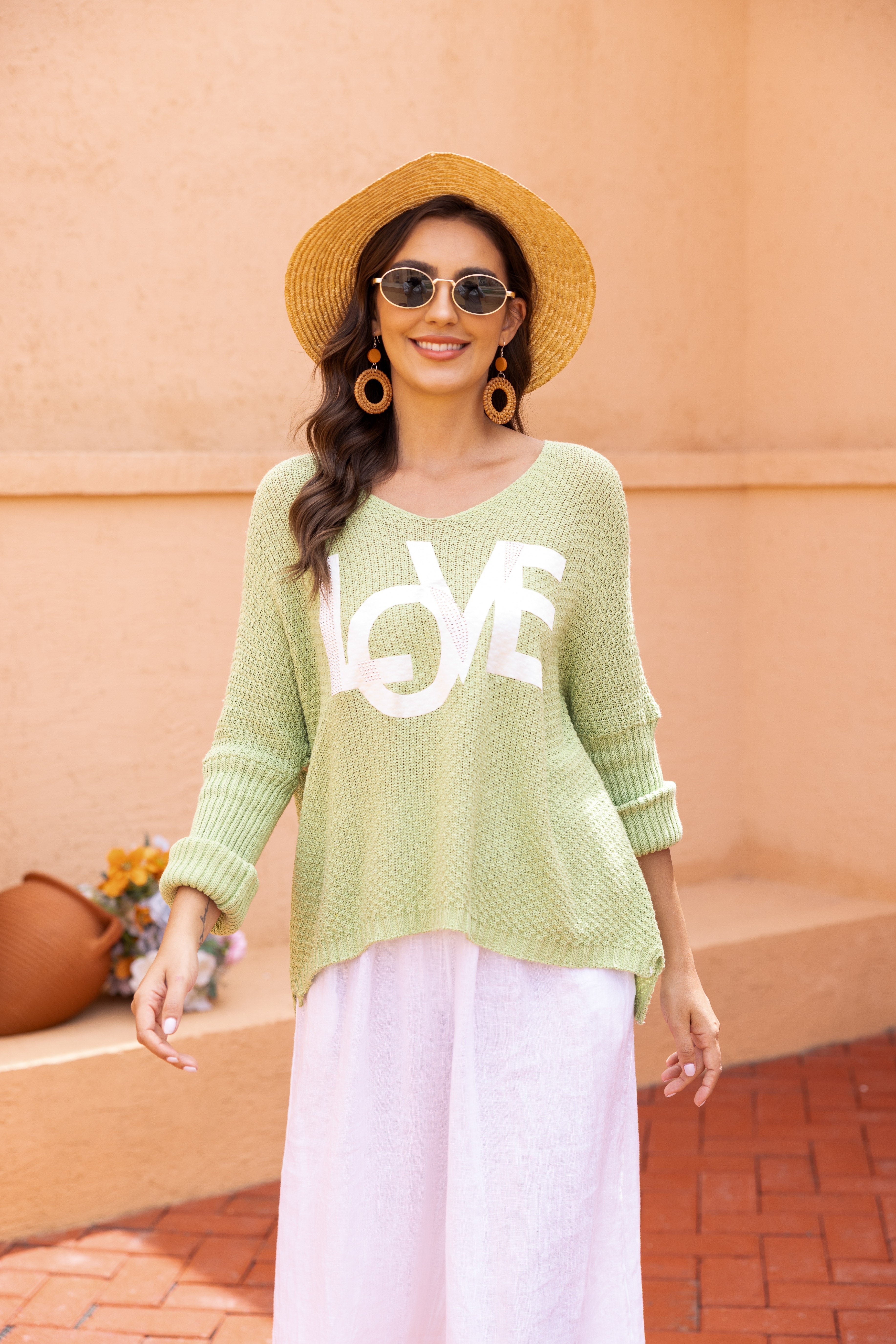 Say Love Knit Top – Orange fashion village