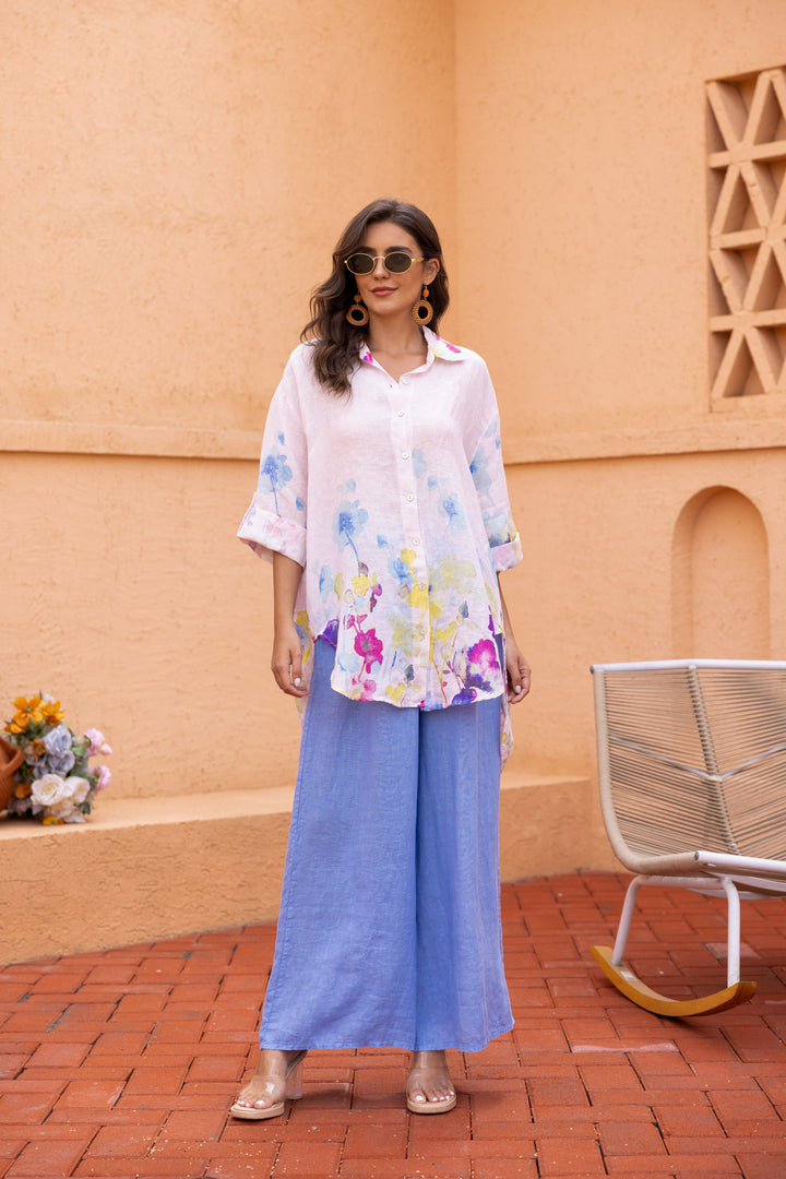 Seraphina’s Watercolour Flower Button Top