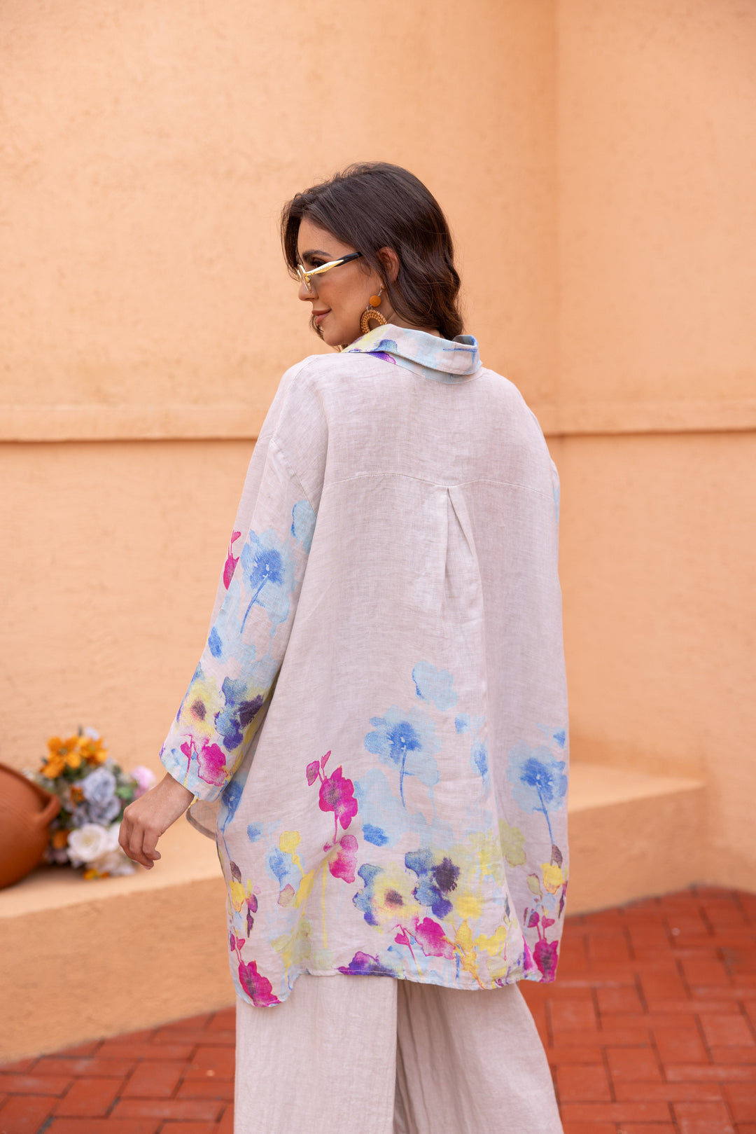 Seraphina’s Watercolour Flower Button Top