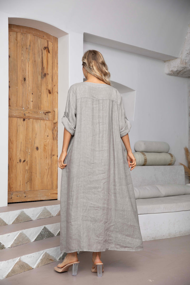 Emilia's Coconut Button Dress