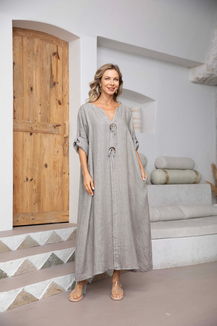 Emilia's Coconut Button Dress