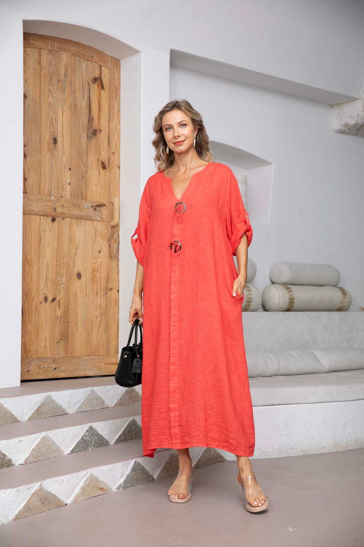 Emilia's Coconut Button Dress