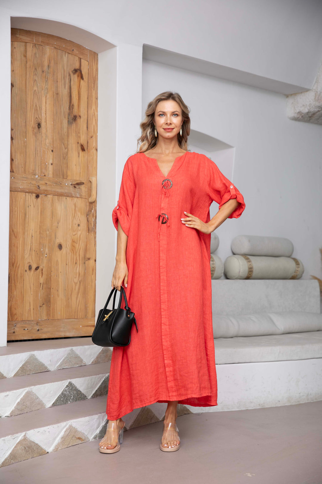 Emilia's Coconut Button Dress