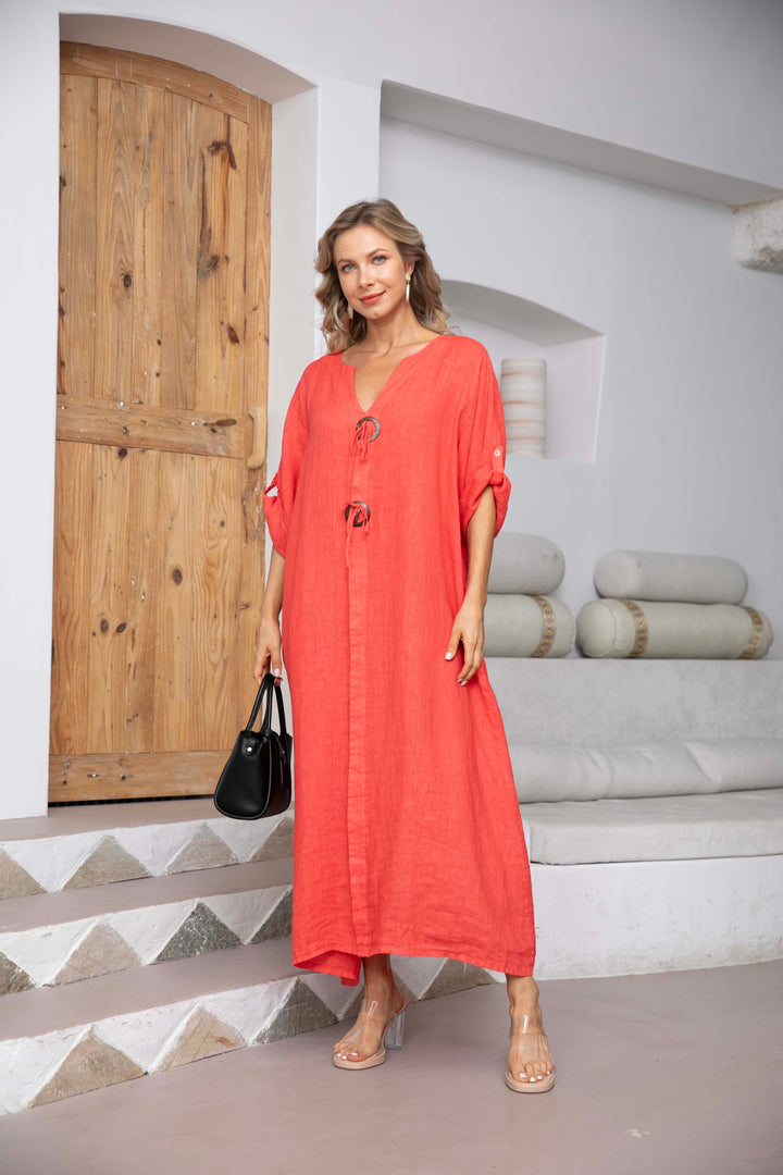 Emilia's Coconut Button Dress