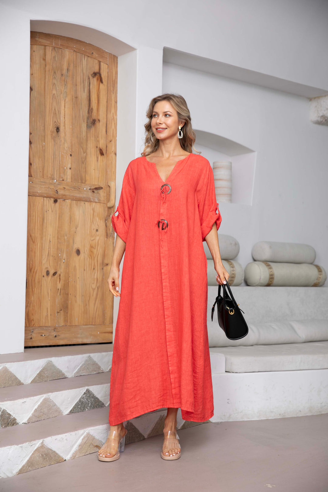 Emilia's Coconut Button Dress