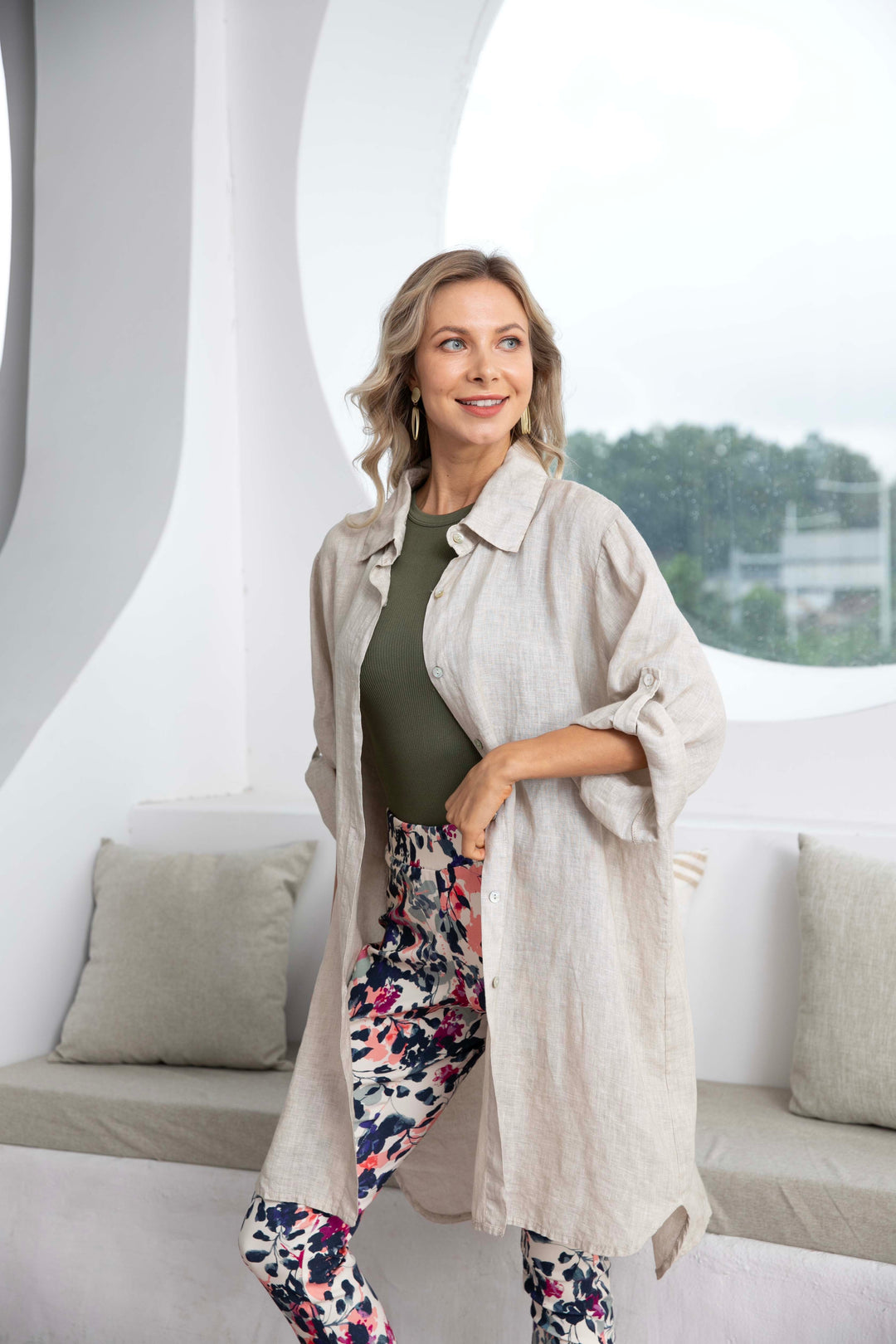 Linen Button Down Tunic