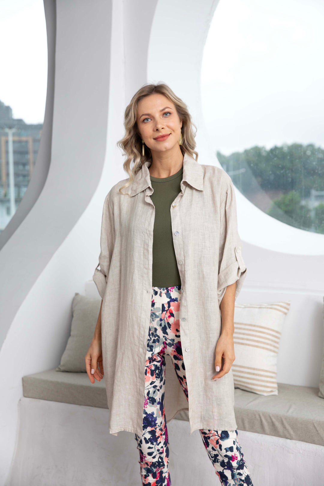 Linen Button Down Tunic