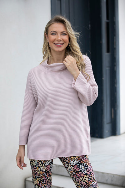 Knit Top with Cowl Neck