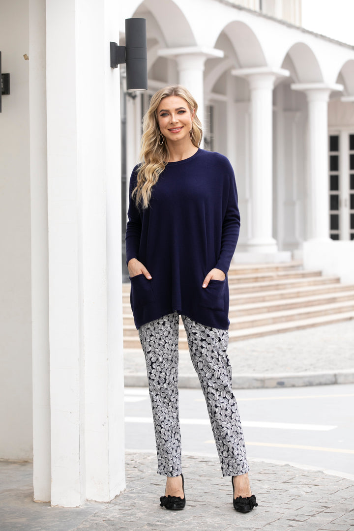 Cashmere Feel Tunic With Front Pockets