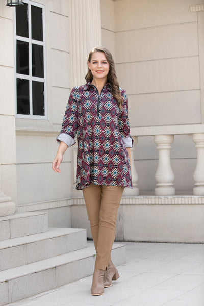 Jancy's Gingham Tunic with Pockets