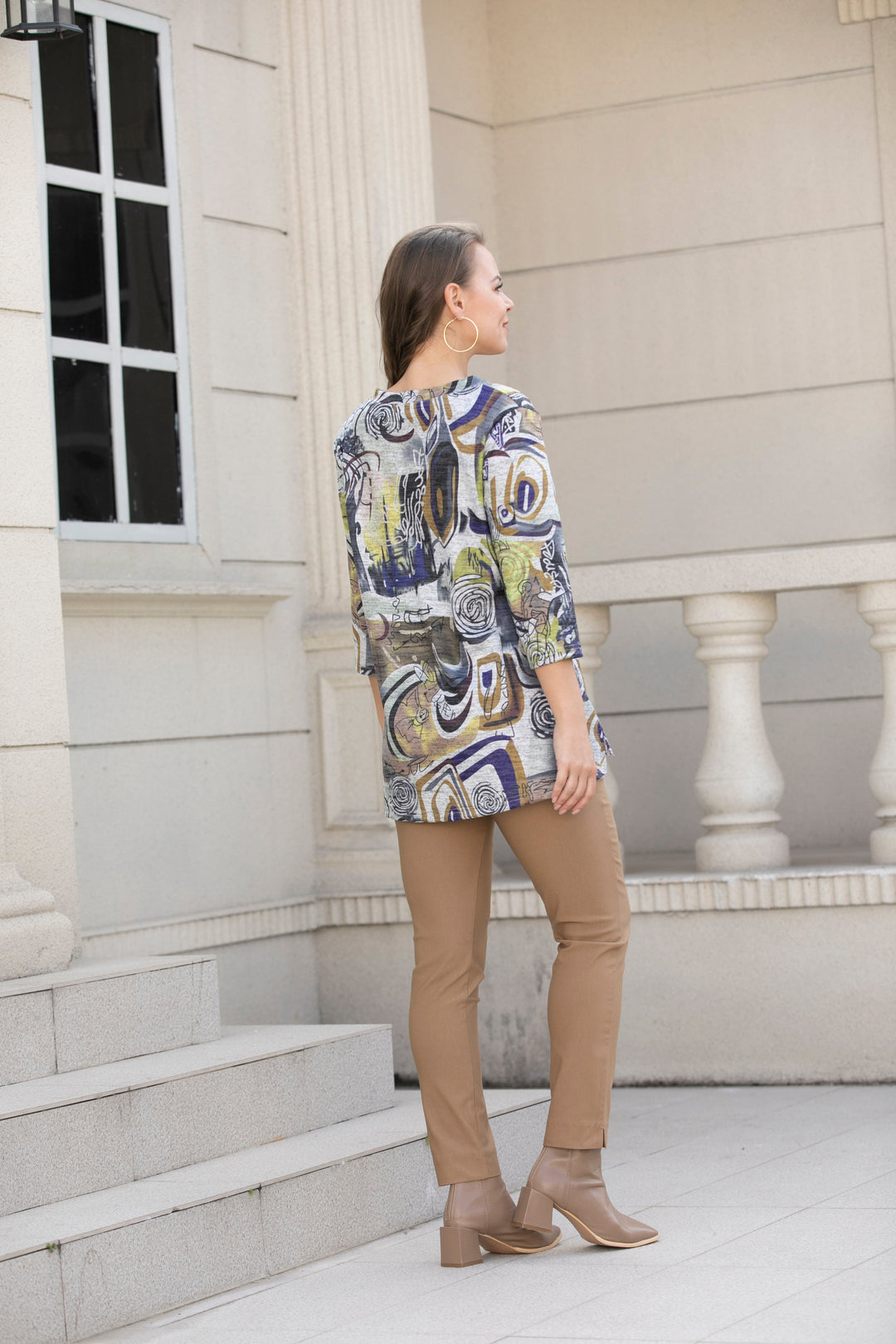 Roxanne's V-Neck Printed Tunic