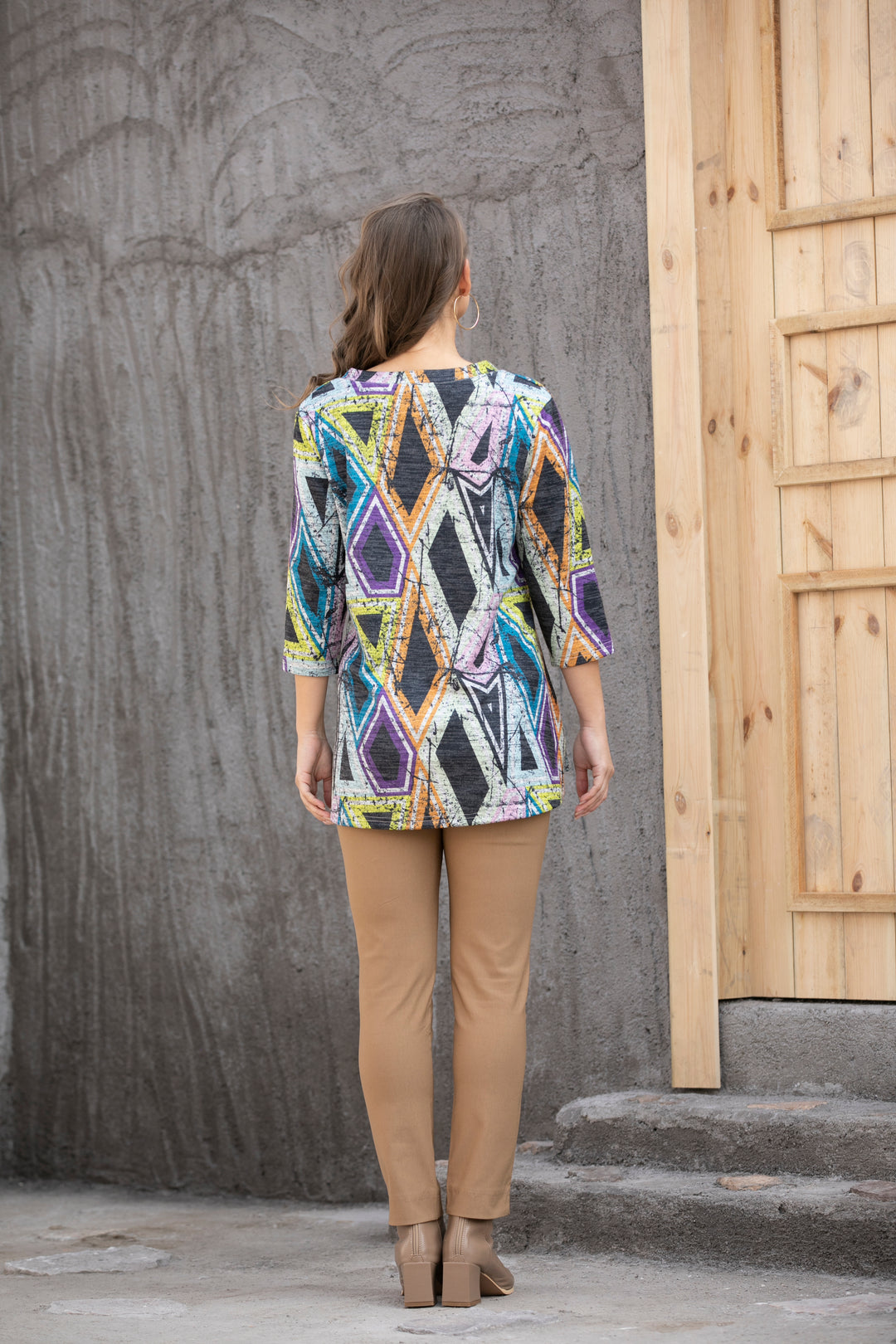 Roxanne's V-Neck Printed Tunic