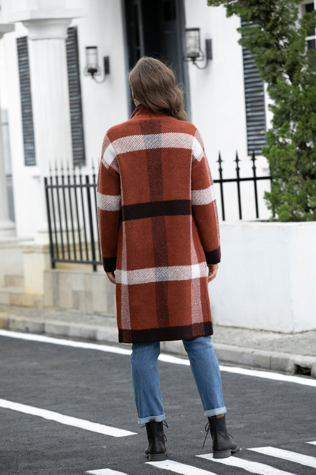 Long Knit Cardigan with Pocket