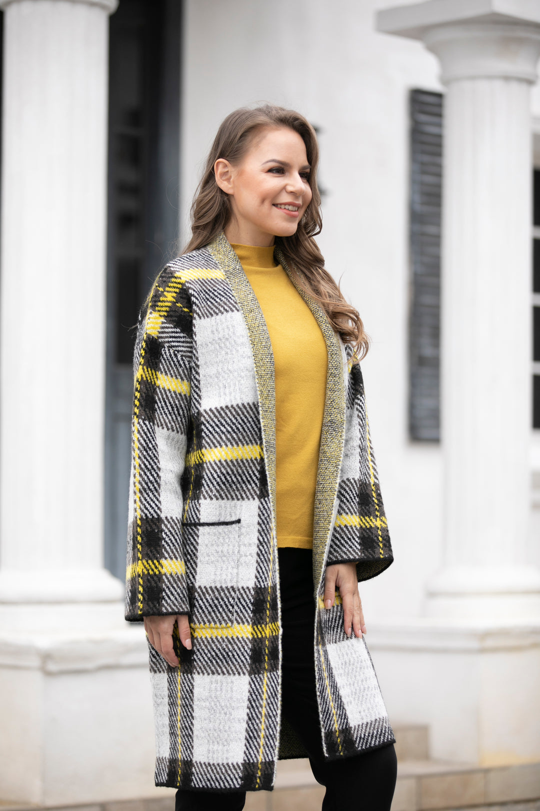 Long Knit Cardigan with Pocket