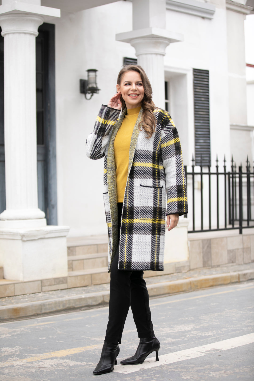 Long Knit Cardigan with Pocket