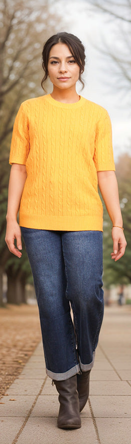 Anastasia's Cable Knit Top