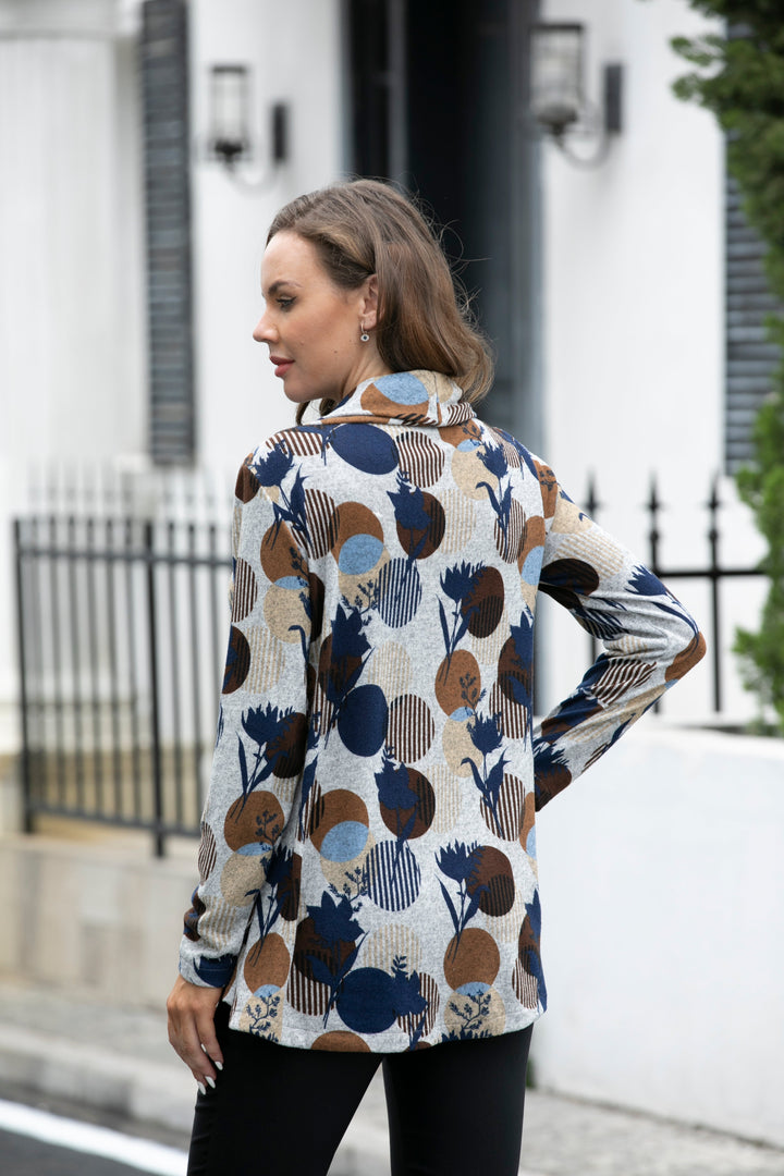 Cathy's Cawl Neck Printed Top