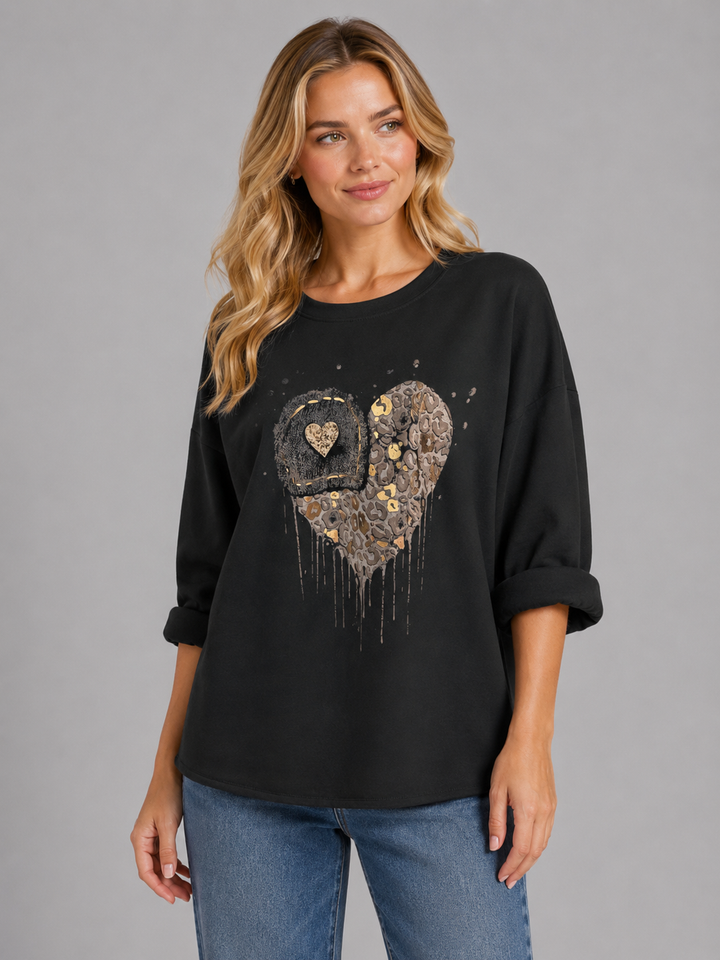 Golden Wild Heart Pullover