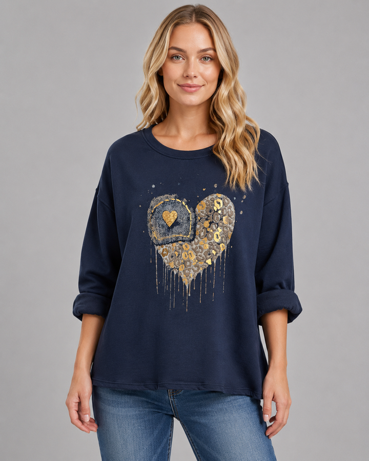 Golden Wild Heart Pullover