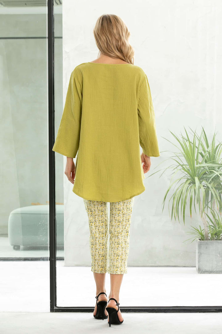 Exclusive Cotton Gauze - Front seam Top