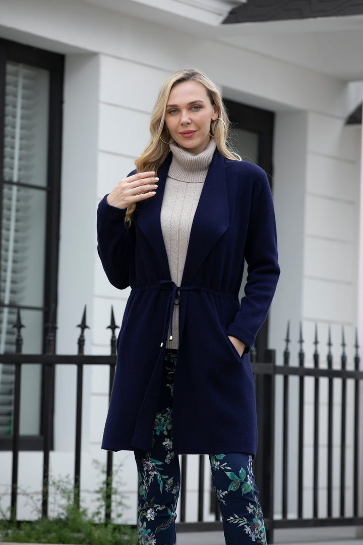 Front Tie Women’s Jacket with Pockets